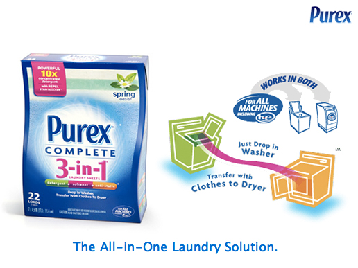 Purex Complete Laundry Sheets, 3-in-1, Spring Oasis